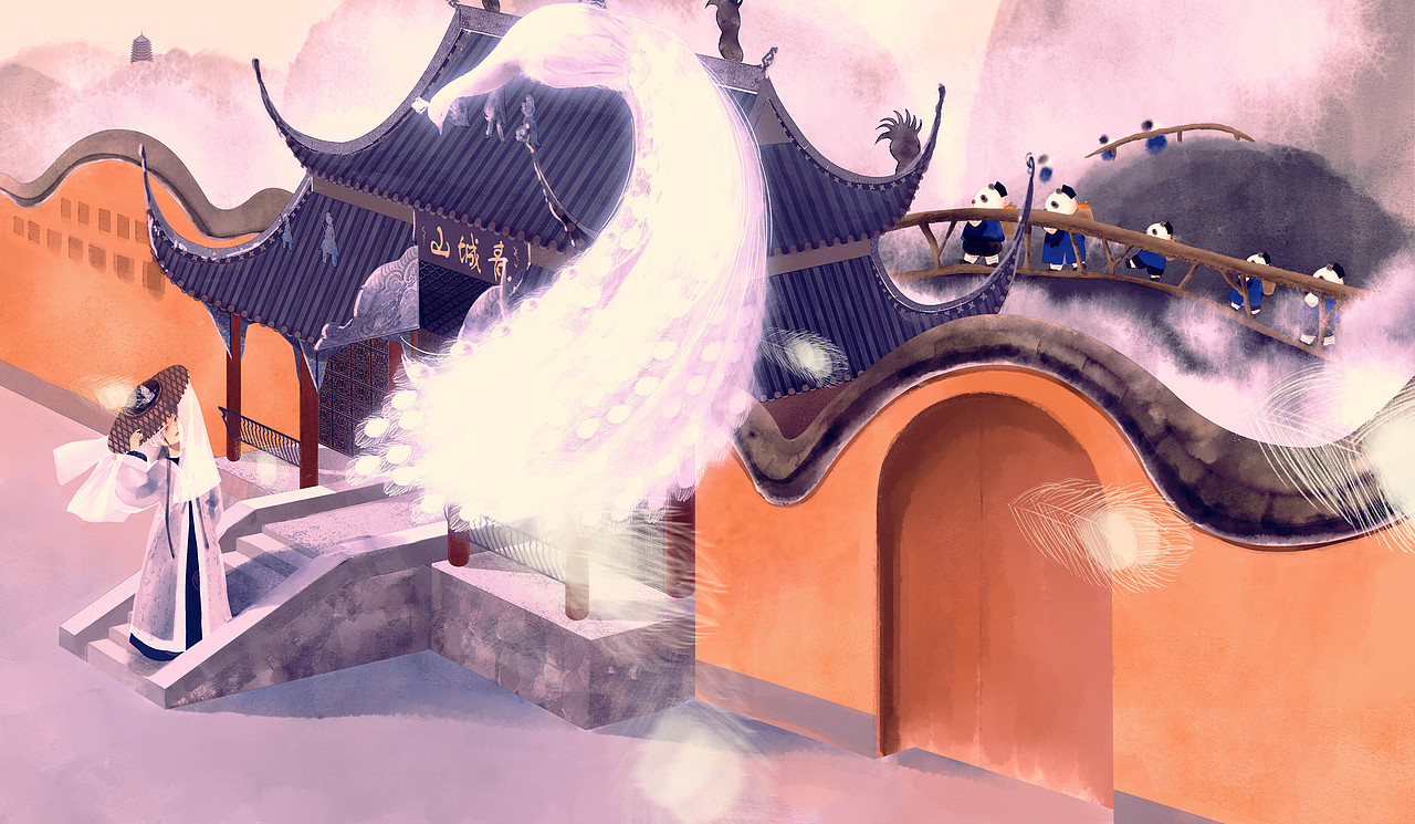 【华为壁纸】成都印象系列1.0——9.0【9图】（图ZMjEzNTY2ODQw） - 商业插画 - 站酷设计师沐斤年原创素材 - 站酷ZCOOL