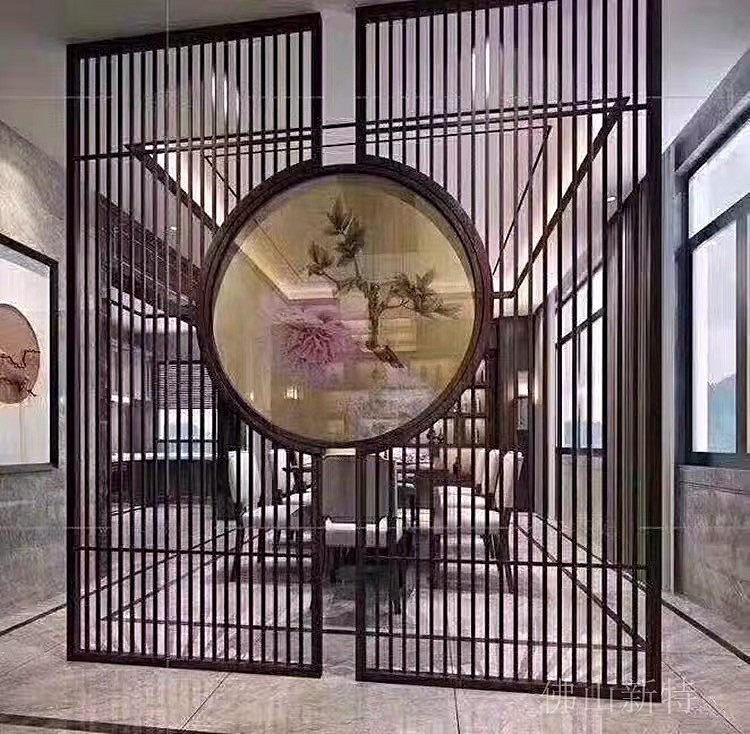 别墅铜屏风类型雕刻入户玄关艺术图片