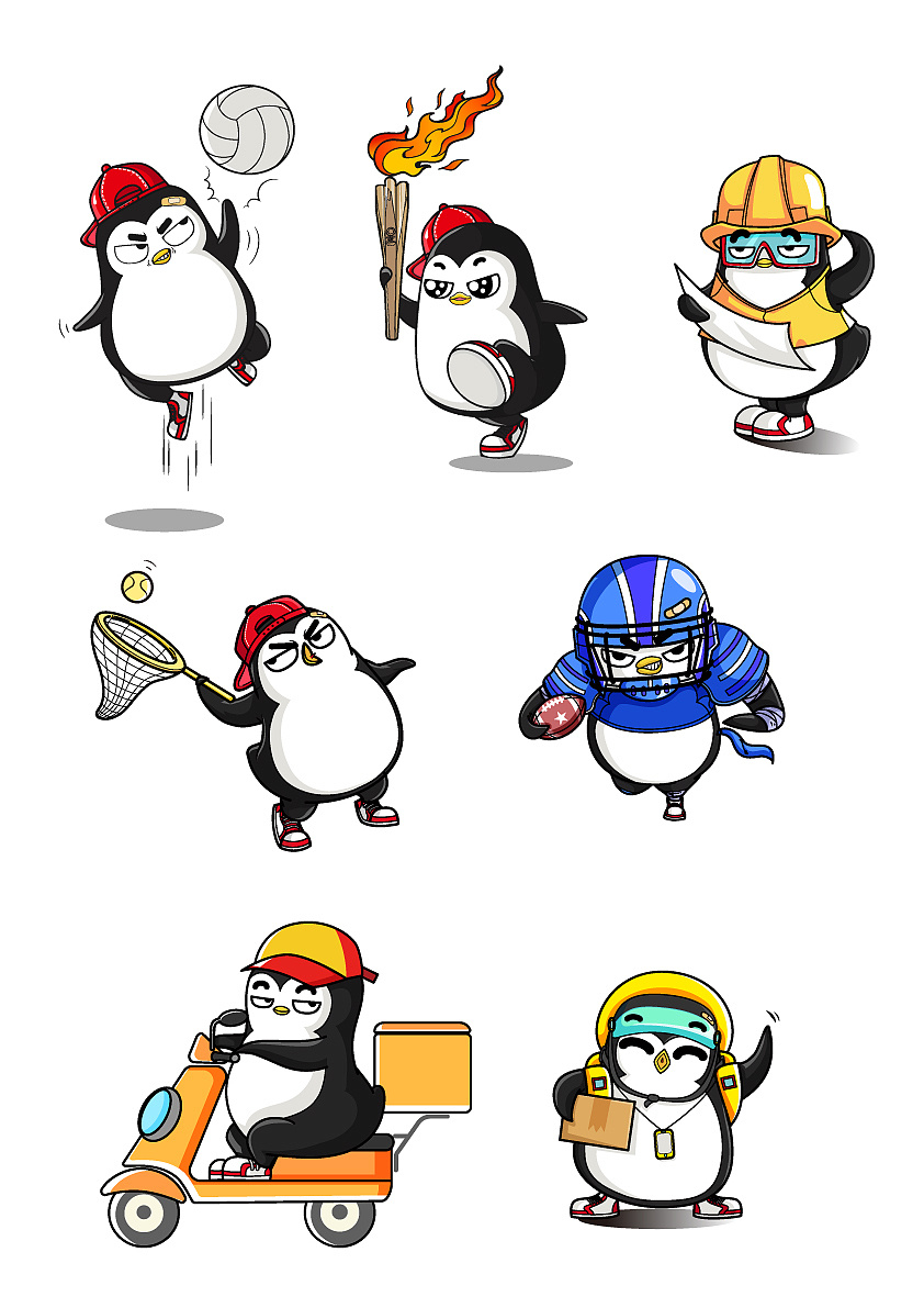 腾讯体育企鹅跑ip形象延展设计
