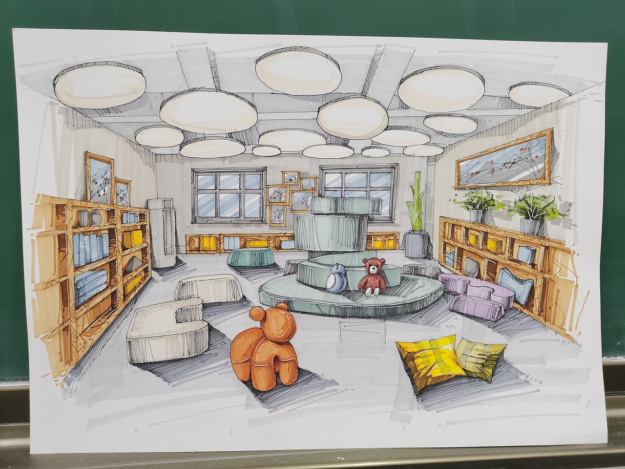 手绘室内马克笔