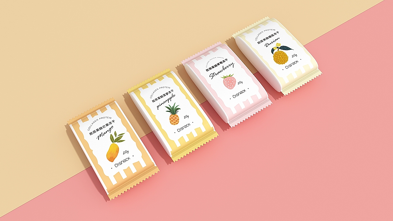 北京《O!Snack》胶原果脆品牌设计。