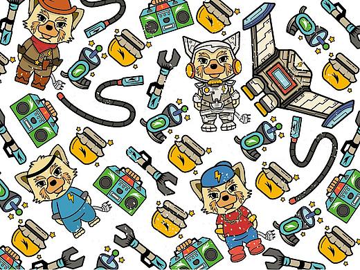 闪电熊卡通形象VI设计及延展