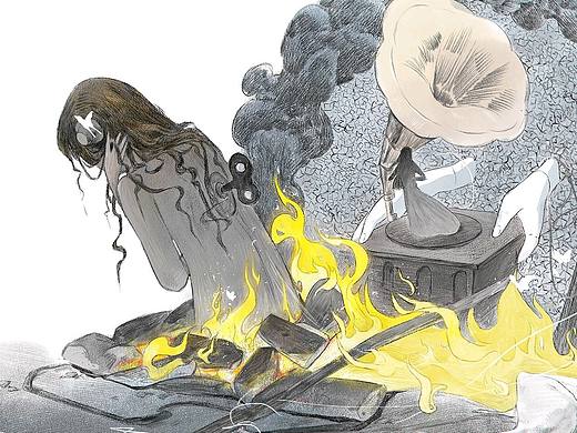 《毁》（个人主页-ZNjg2Mzg4NjA=） - 绘本 - 站酷设计师画画的鸡蛋仔原创素材 - 站酷ZCOOL