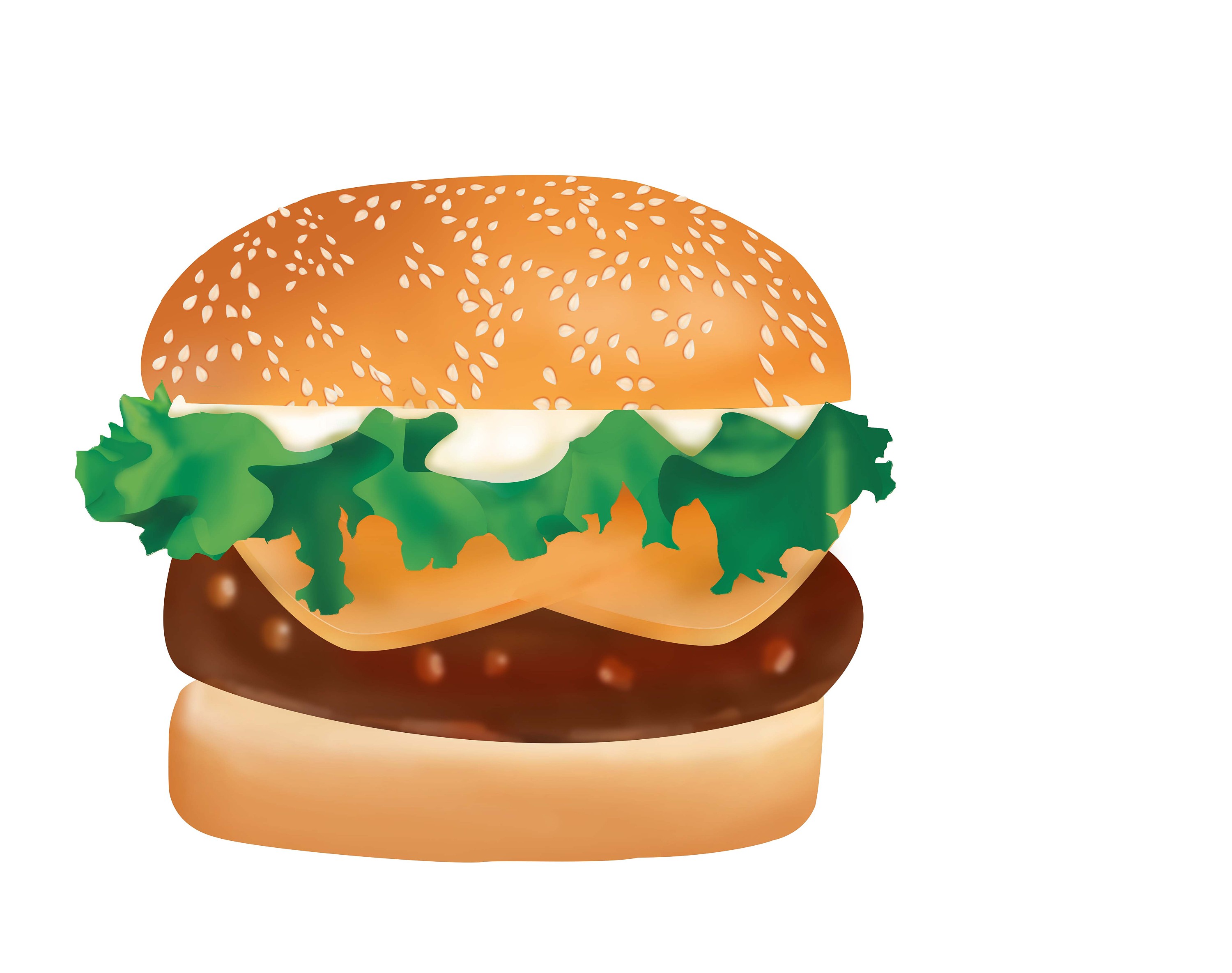 汉堡包|插画|插画习作|有风季节 - 原创作品 - 站酷 (zcool)