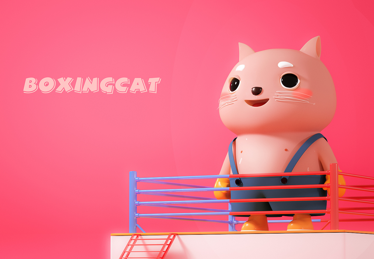 拳击台上的大脸猫