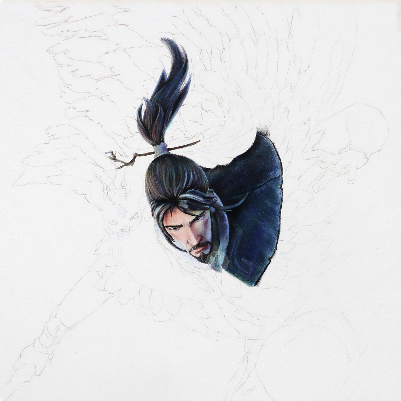 彩铅——姜子牙（图ZMjMxOTUwMDA4） - 绘画 - 站酷设计师又画原创素材 - 站酷ZCOOL