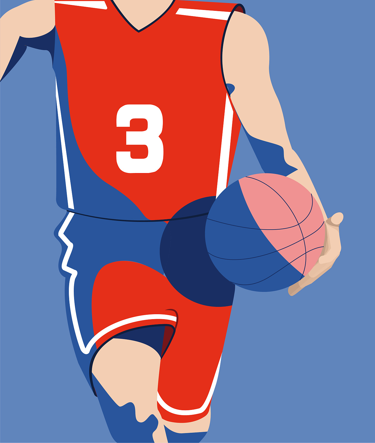 系列球类运动 极简 扁平风格插画