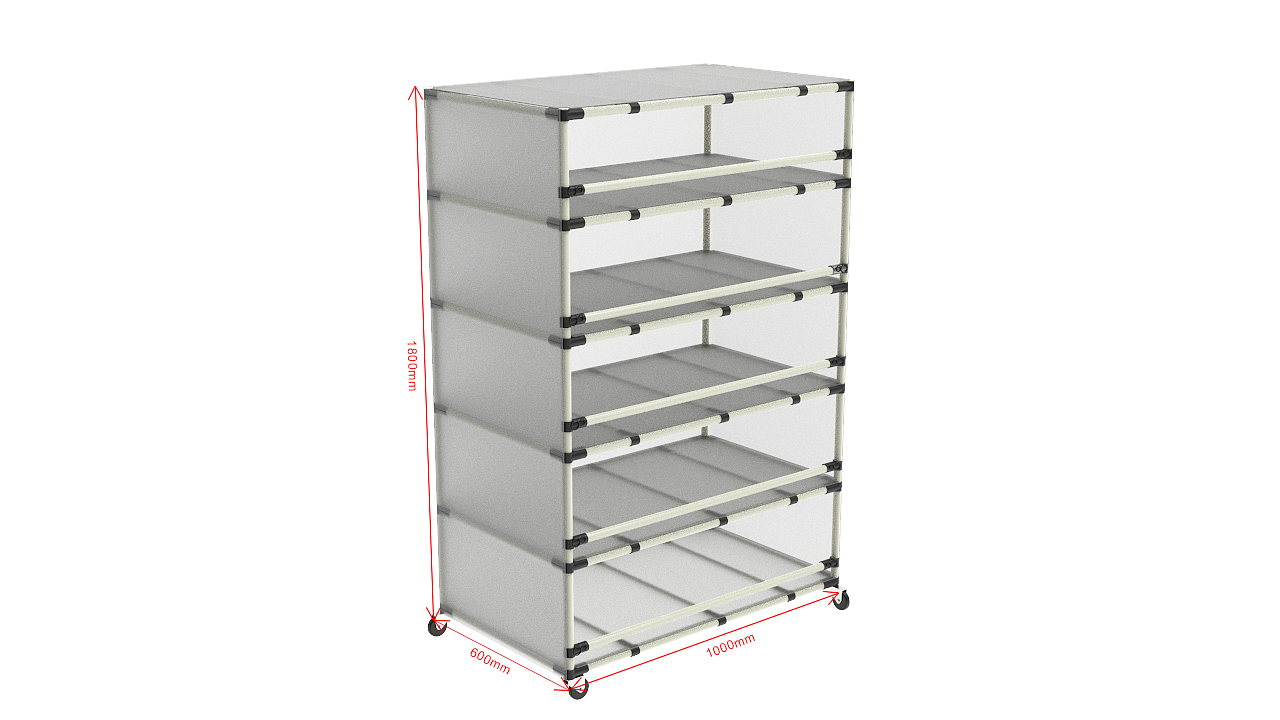 货架流利架等快速建模和渲染