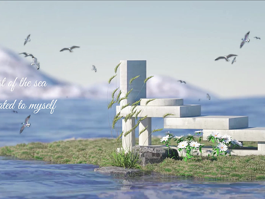 C4D动态练习 I 海面 I 原创