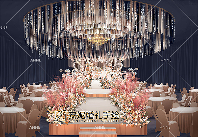 摇曳（图ZMTY0NjQxMzQ4） - 舞台美术 - 站酷设计师安妮婚礼手绘原创素材 - 站酷ZCOOL