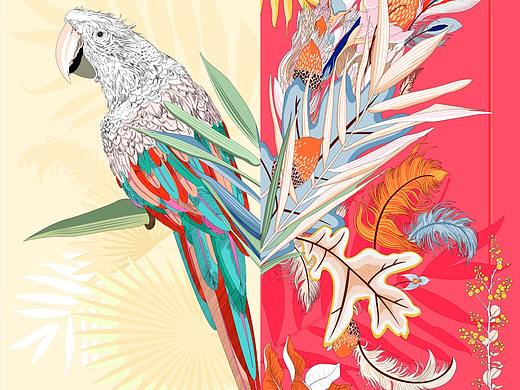 依卡路斯的羽翼 【商业插画 丝巾】