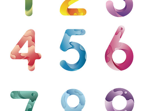 渐变数字