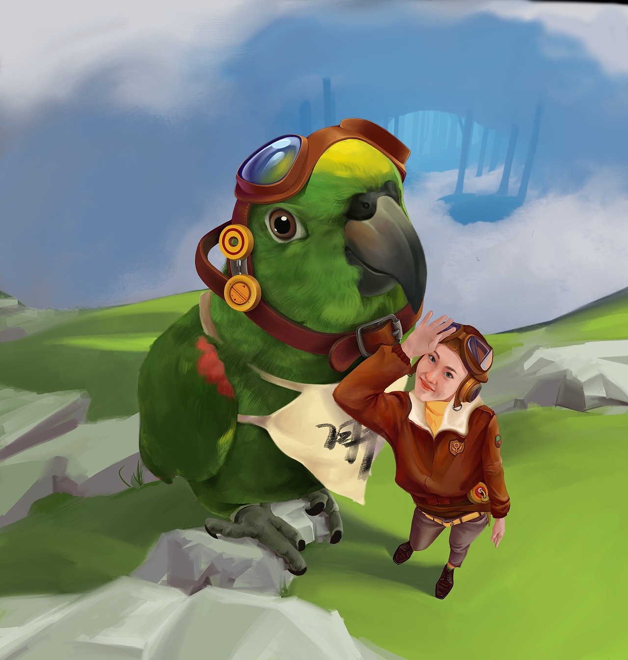 飞行员和她的飞“鸡”（图ZMjA3MDU3ODky） - 概念设定 - 站酷设计师钟十七原创素材 - 站酷ZCOOL