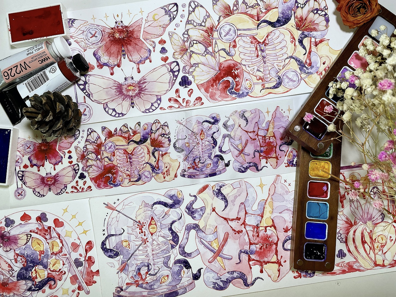 暗黑系手帐胶带（图ZMzA3MzI1NjEy） - 创作习作 - 站酷设计师EinGuto原创素材 - 站酷ZCOOL