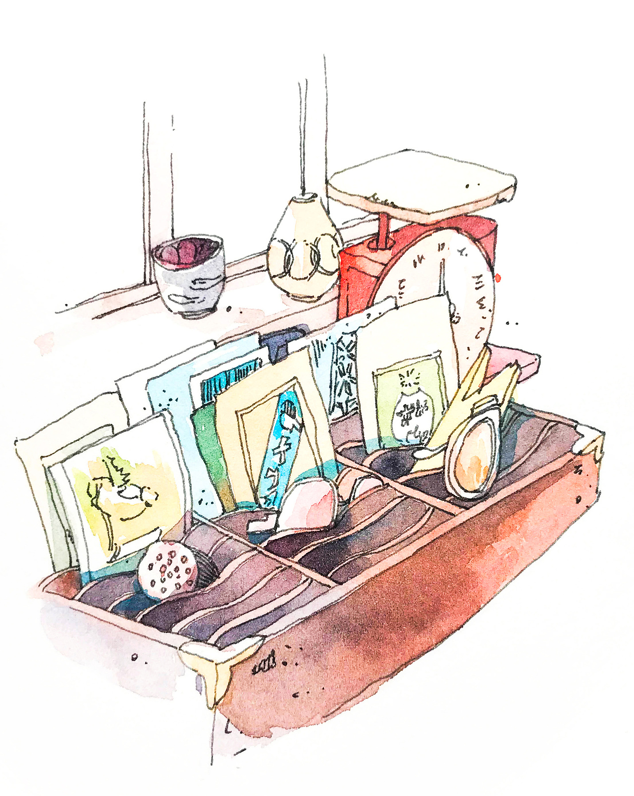 小清新场景插画