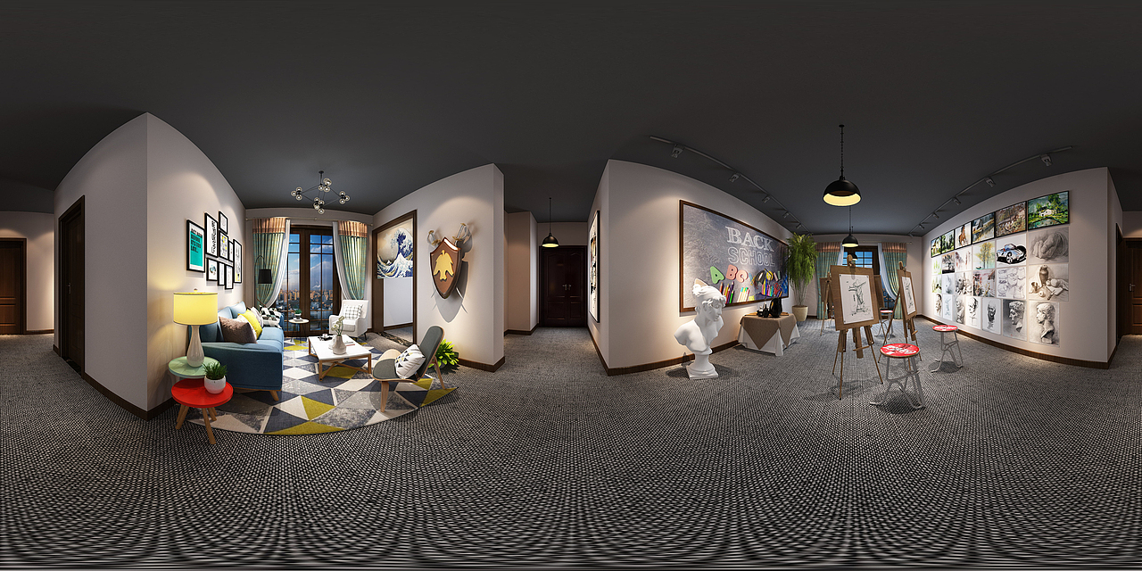 儿童绘画培训全景图（图ZMjQ4MzExODAw） - 其他空间 - 站酷设计师凌菲1992原创素材 - 站酷ZCOOL