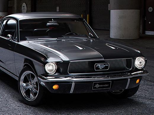 野马Mustang GT 1967【汽车渲染写实】