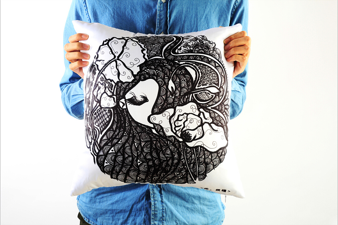 《花·女子》系列装饰插画成品和相关衍生品（图ZNjU0NDI1ODQ=） - 艺术插画 - 站酷设计师肥_小鱼原创素材 - 站酷ZCOOL