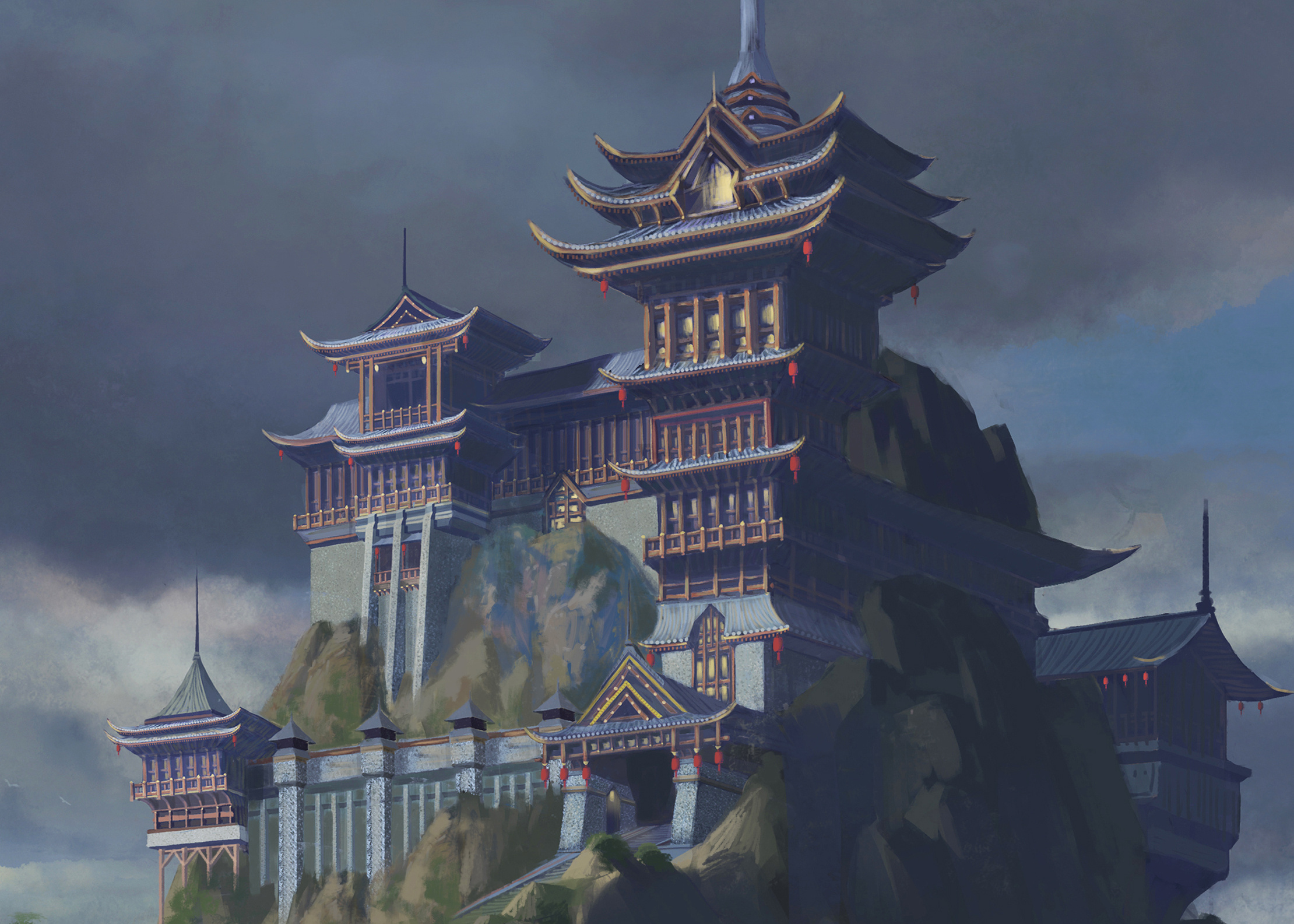 大红灯笼高高挂|插画|游戏原画|channging - 原创作品 - 站酷 (zcool)