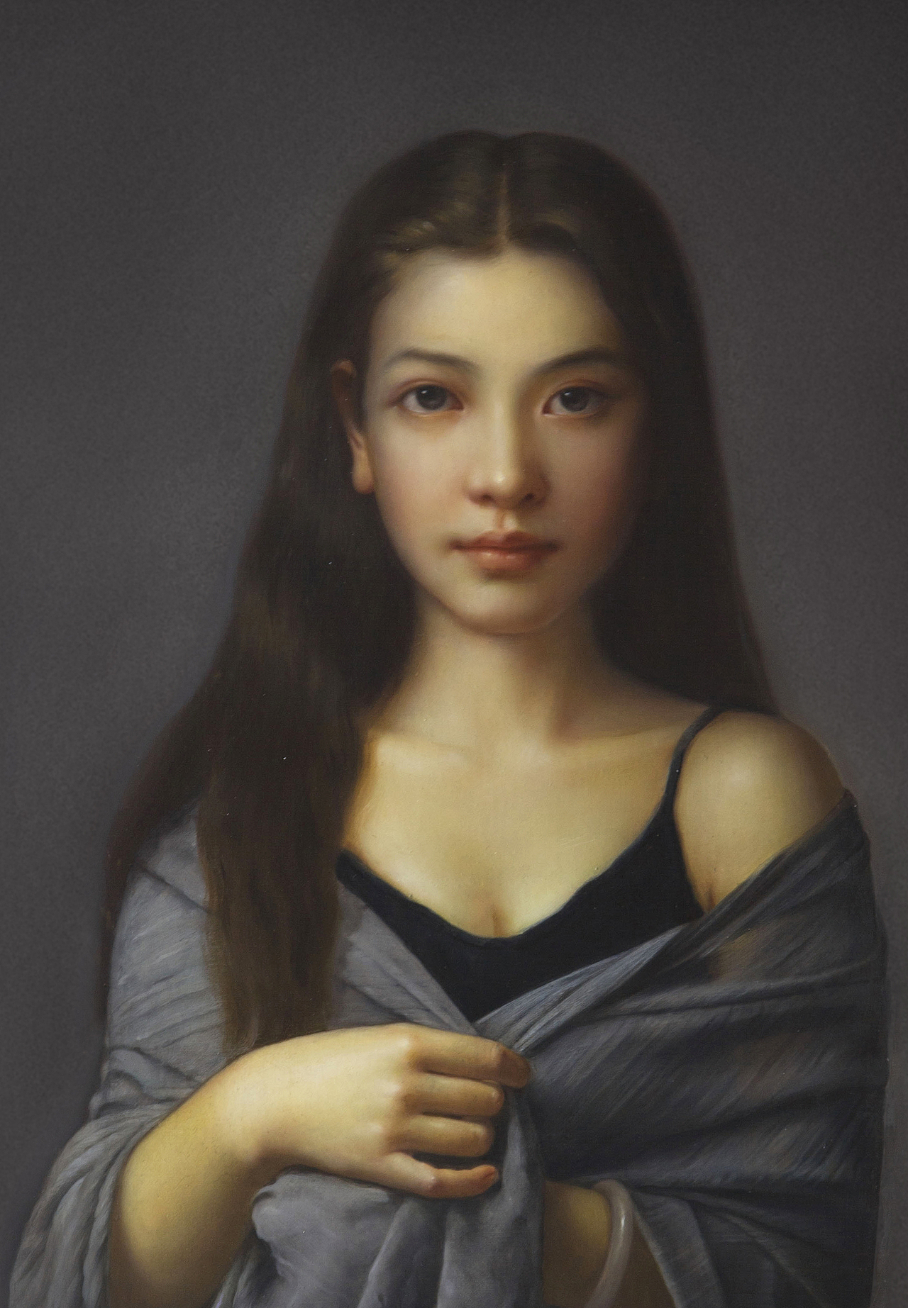 凝视 60x90cm 2018年 布面油画