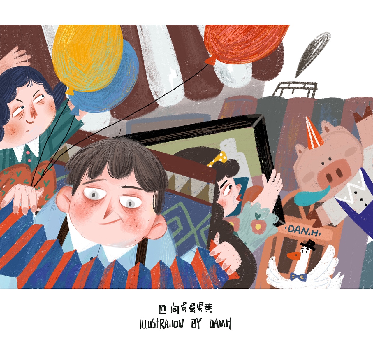 提前过六一啦（图ZMjA2NDE3MzE2） - 儿童插画 - 站酷设计师卤蛋蛋蛋黄原创素材 - 站酷ZCOOL