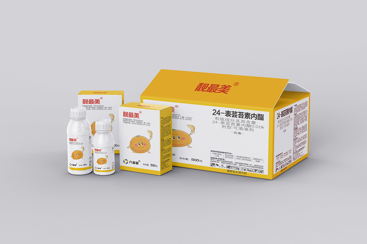 白色塑料瓶农药瓶样机瓦楞纸物流箱样机