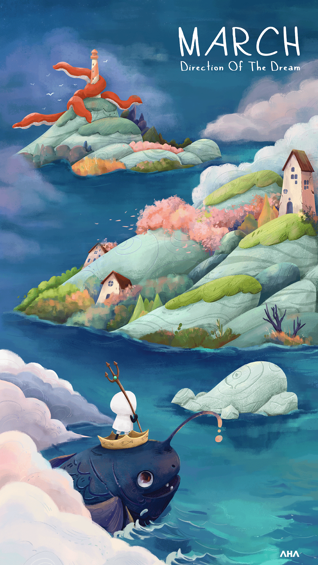 「寻梦之旅」月主题插画（图ZMjU3OTIzNjA4） - 商业插画 - 站酷设计师蒙斯特monster原创素材 - 站酷ZCOOL