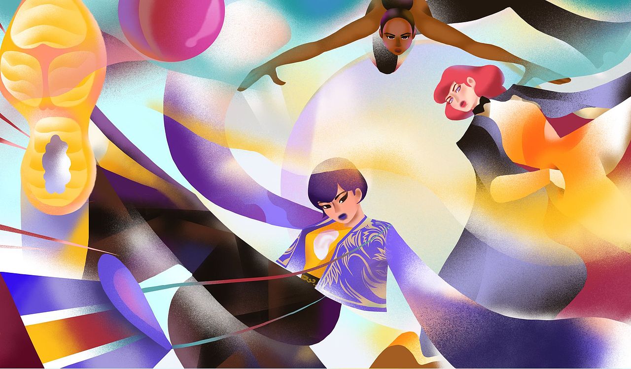 以三位不同人种的女性为主体,展现她们的生命力和气场。