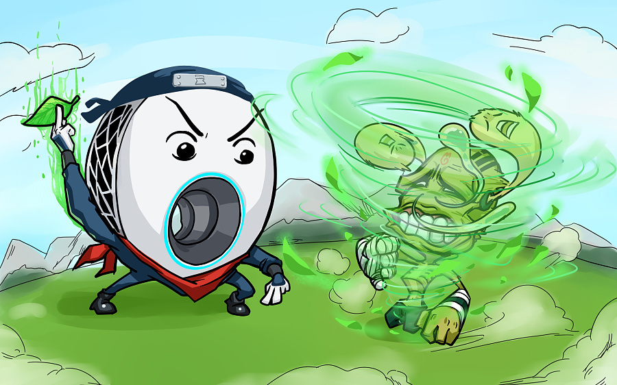 海尔空调地铁车厢贴《大战空调病魔》