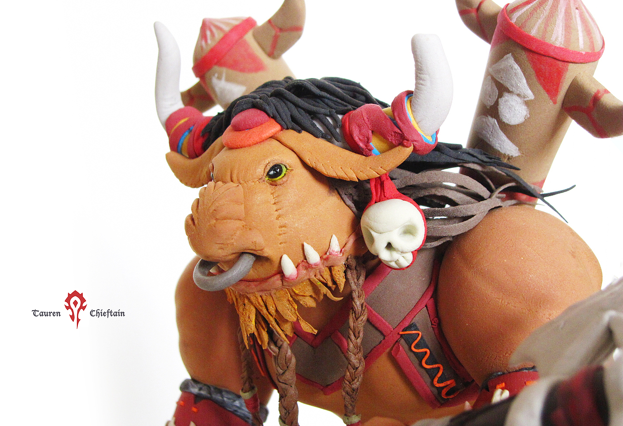魔兽-牛头人酋长|手工艺|手办/模玩|柠茶_原创作品-站酷zcool