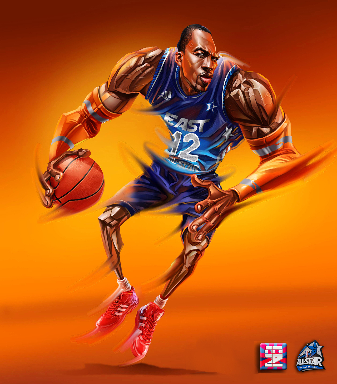 2012年nba全明星赛阿迪达斯主打球星:罗斯&霍华德