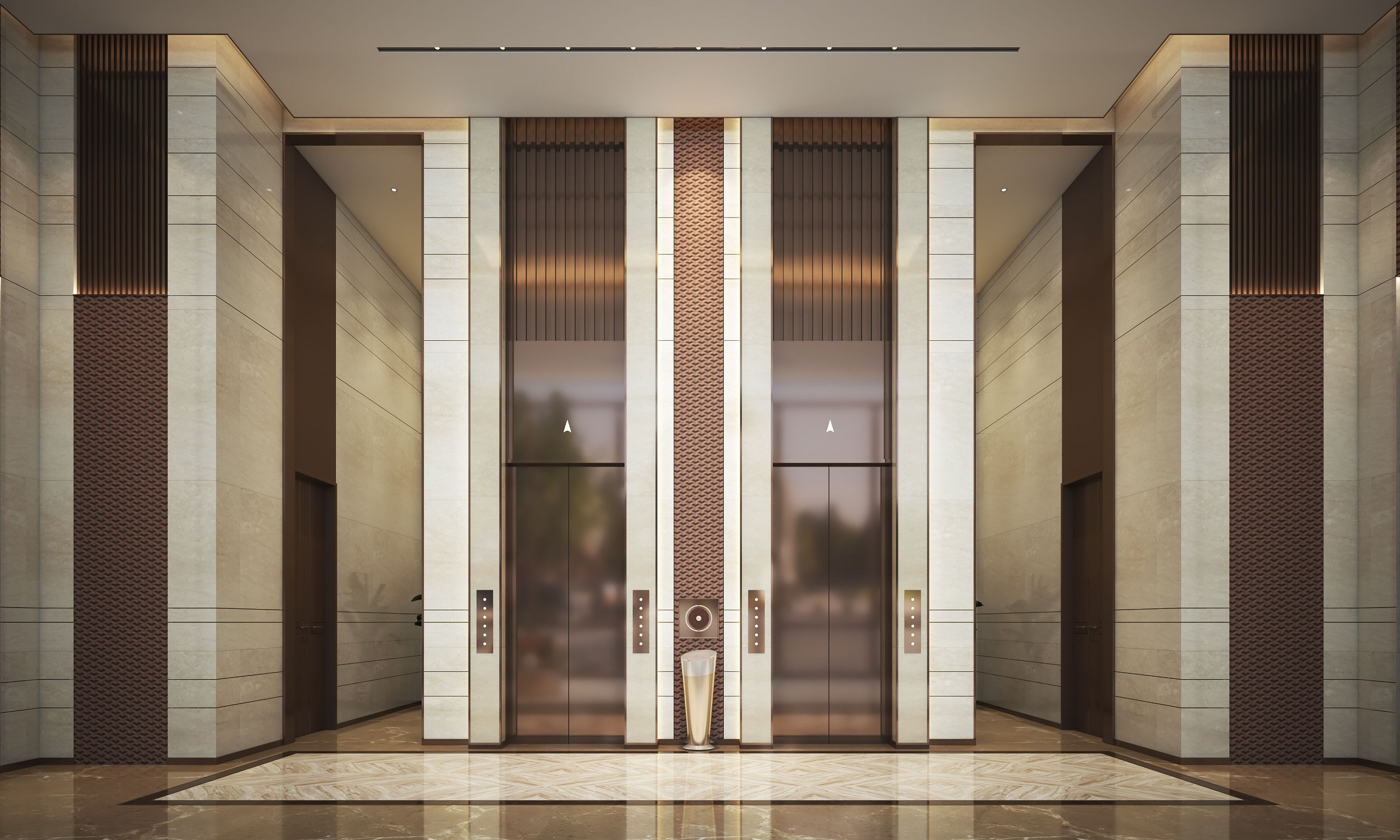玖壹设计-御景鸿庭电梯大堂