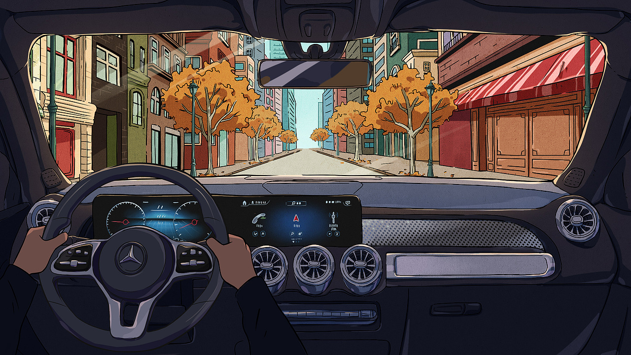 奔驰新年动画部分分镜设计（图ZMjM5MDQ1NDk2） - 商业插画 - 站酷设计师锅巴巴巴巴巴巴巴原创素材 - 站酷ZCOOL