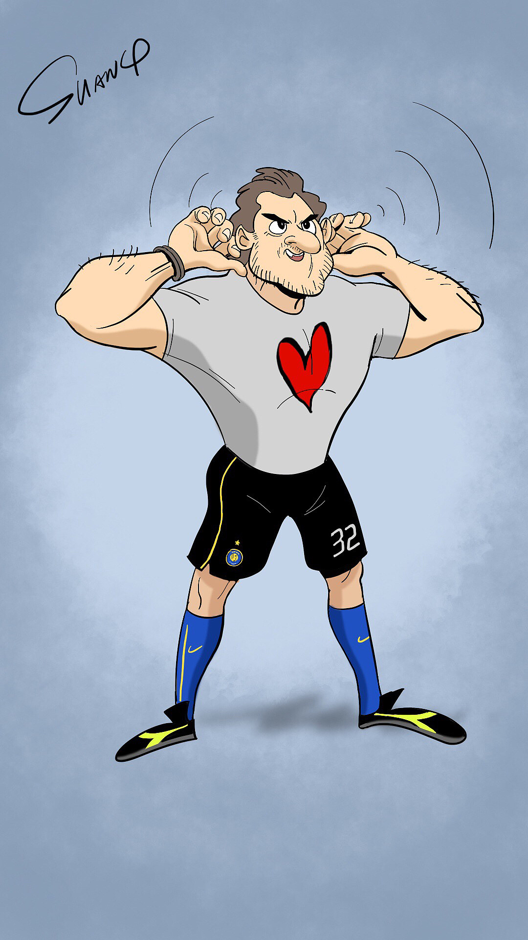 兰帕德托蒂鲁尼亨利托雷斯新风格的尝试,创作的题材是一些漫画球星的