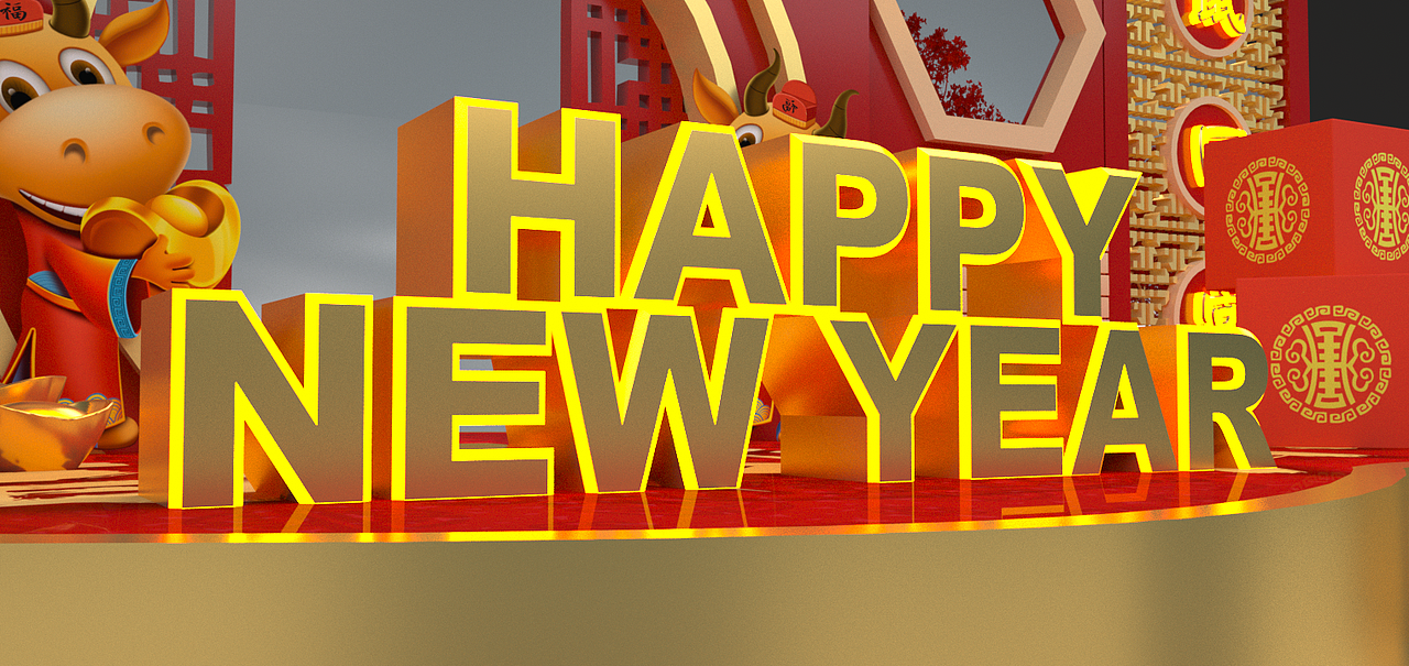 2021牛年新年美陈