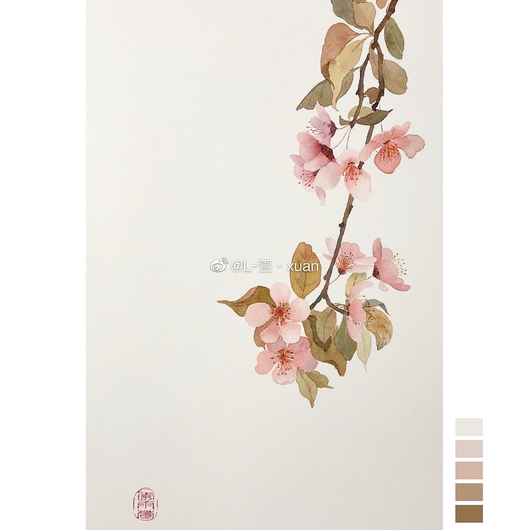 水彩花卉