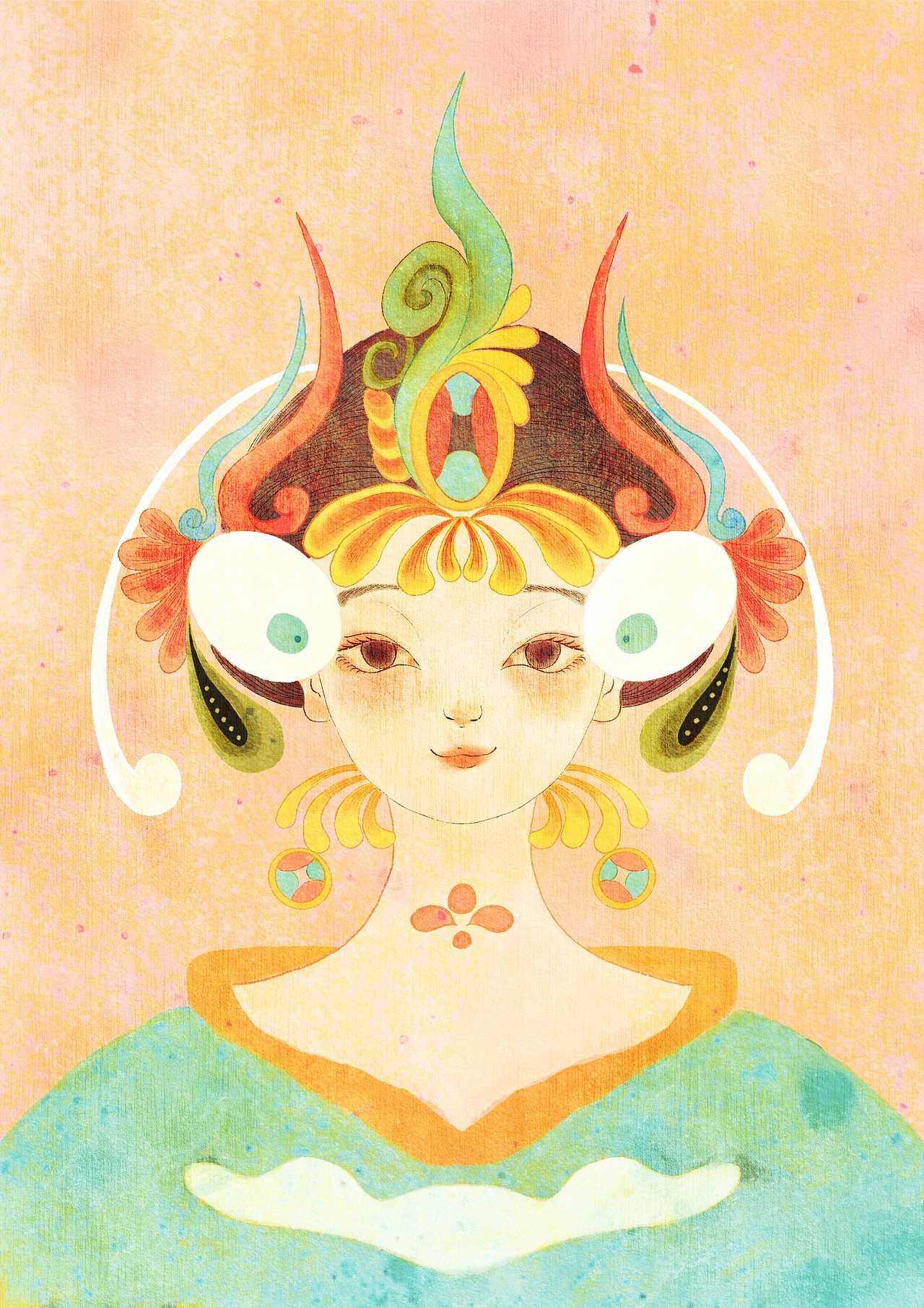 马勺脸谱拟人像