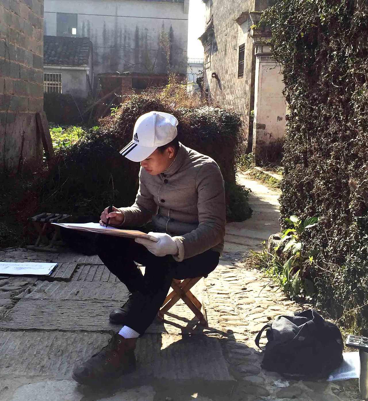 手绘古徽州·中国画里的世外桃源2（图ZNzU5MTgyMTI=） - 创作习作 - 站酷设计师FQJsketch原创素材 - 站酷ZCOOL