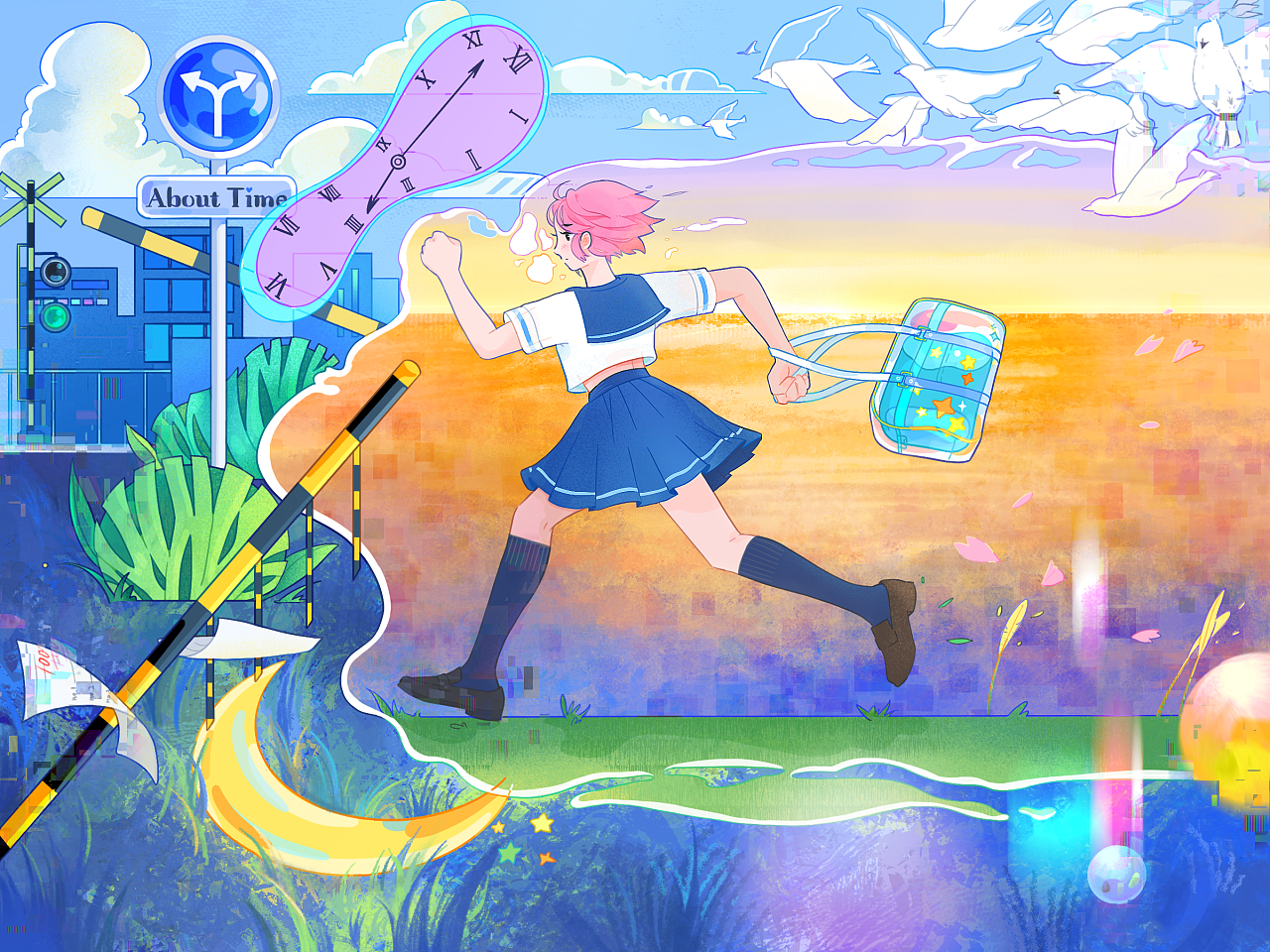 追光-穿越时空pic8|插画|创作习作|rebeccaclancy - 原创作品 - 站酷