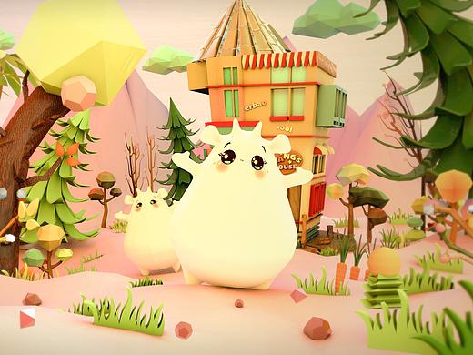 2018六一快樂賀圖～c4d（個(gè)人主頁(yè)-ZMjc4MDY4NjQ=） - 場(chǎng)景 - 站酷設(shè)計(jì)師YW__WANG原創(chuàng)素材 - 站酷ZCOOL