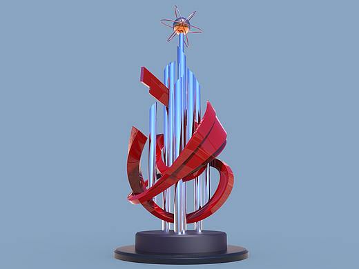 飞鱼，九柱雕塑（个人主页-ZMzg0NDUyMzI=） - 雕塑 - 站酷设计师袁果果原创素材 - 站酷ZCOOL