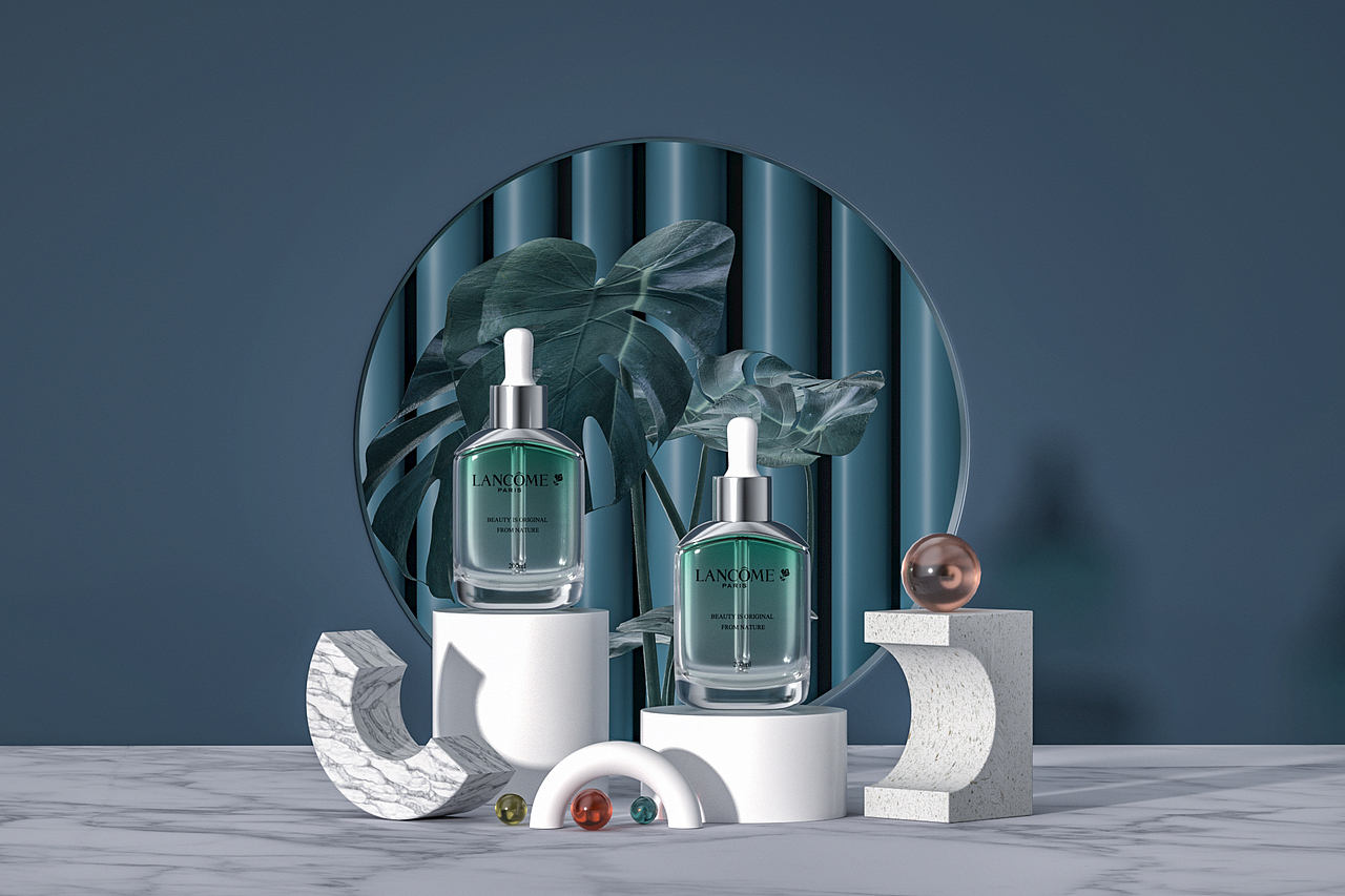 化妆品场景渲染octanerender