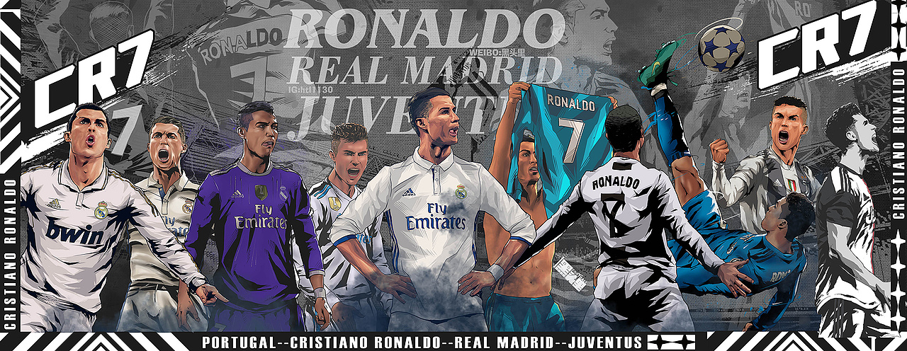 美漫足球插画——C罗插画汇总