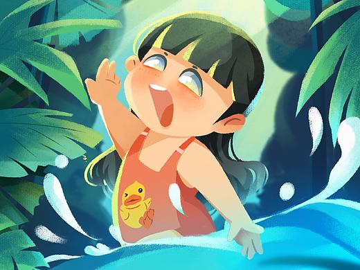 插画练习-summer(个人主页-ZNDg5NDc0MTI=) - 儿童插画 - 站酷设计师NOBLE_DESIGN原创素材 - 站酷ZCOOL