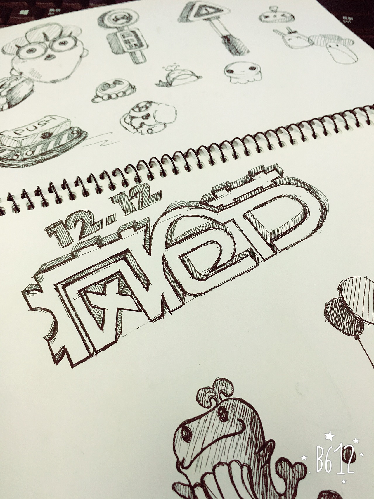 原创临摹都有，乱涂乱画练习中