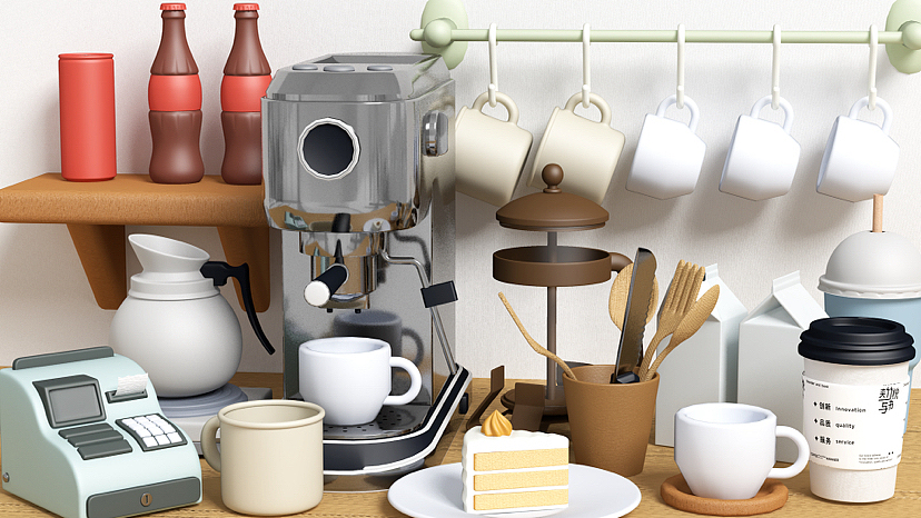 夹竹桃与书咖啡品牌IP形象设计