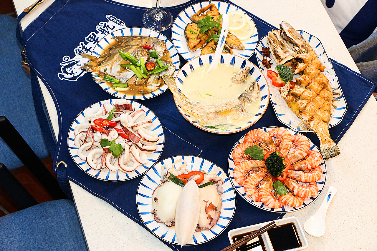 中秋节特辑之惠安鲜里航海鲜体验厨房产品拍摄海报设计