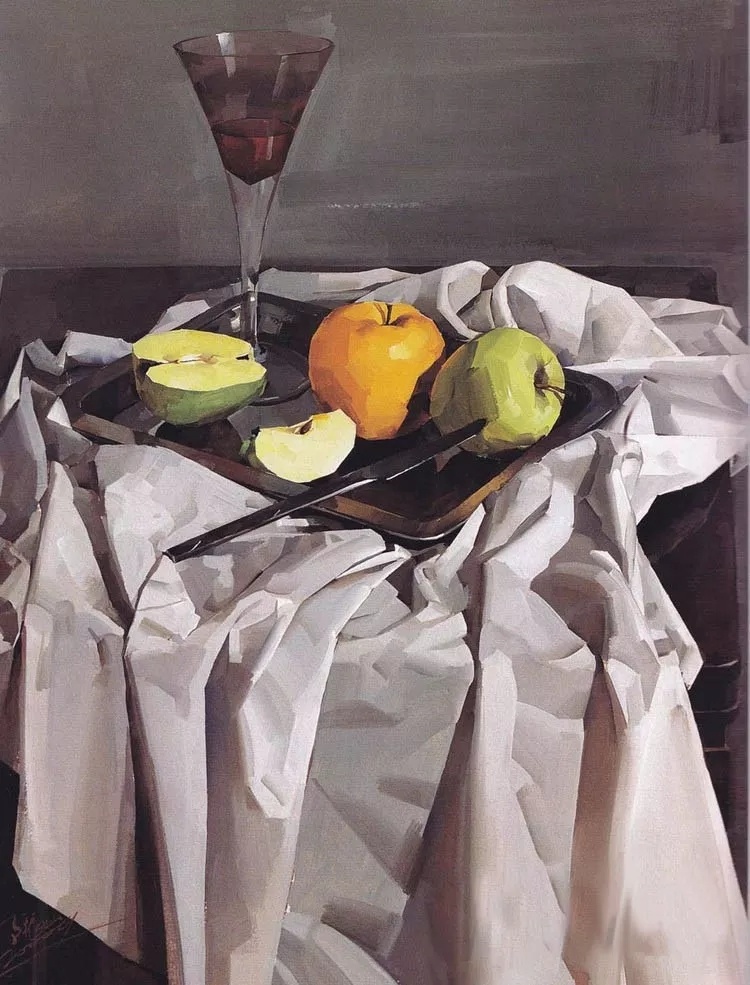 学习色彩摆块就要看他的色彩—郭振山水粉画欣赏