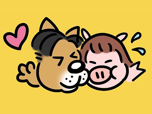 大汪与屁哼 微信表情包