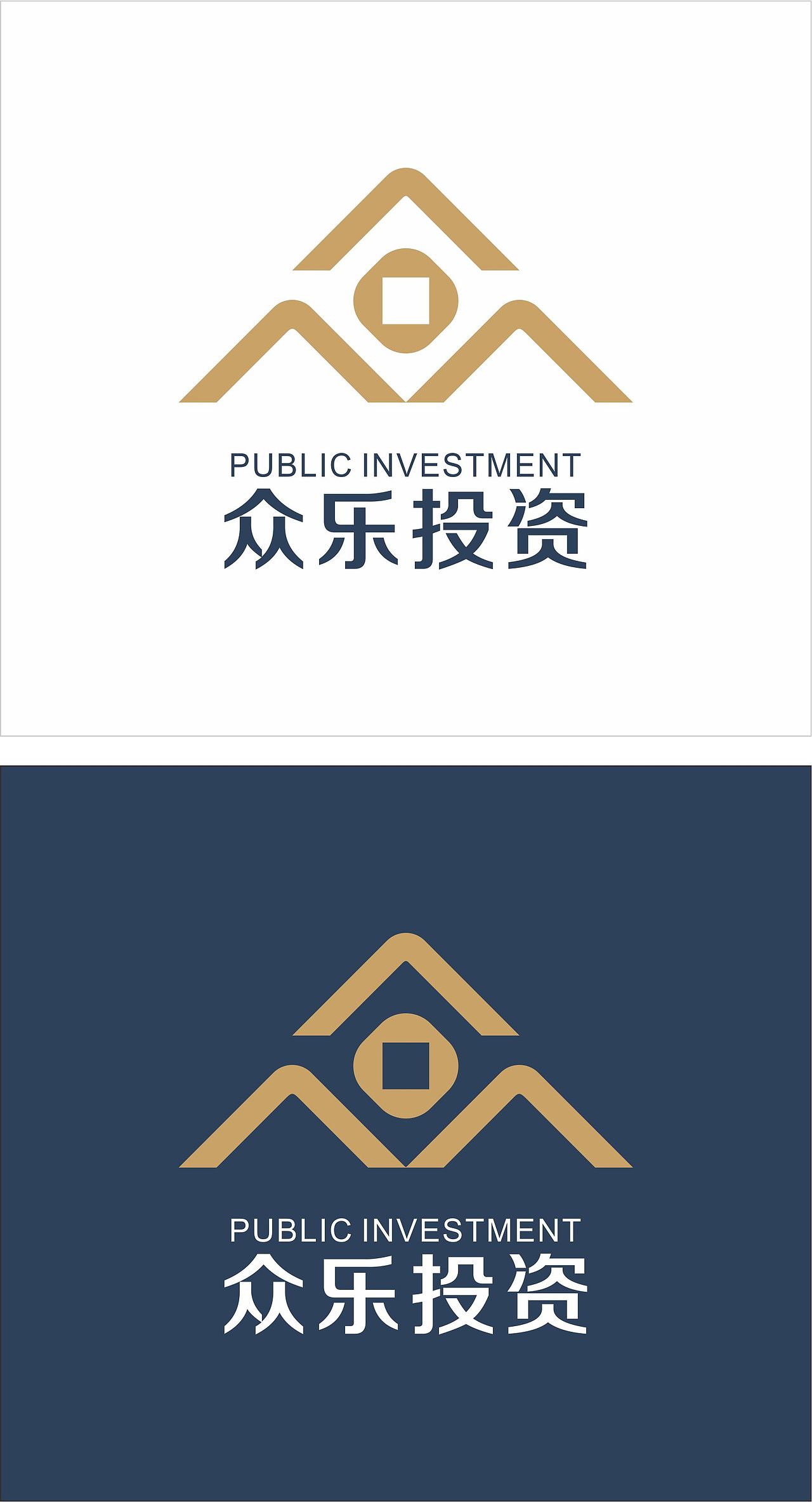 众乐投资logo四个方案_david_jun-站酷zcool